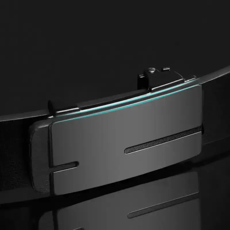 Men's Black Automatic Belt with Buckle - Image 3