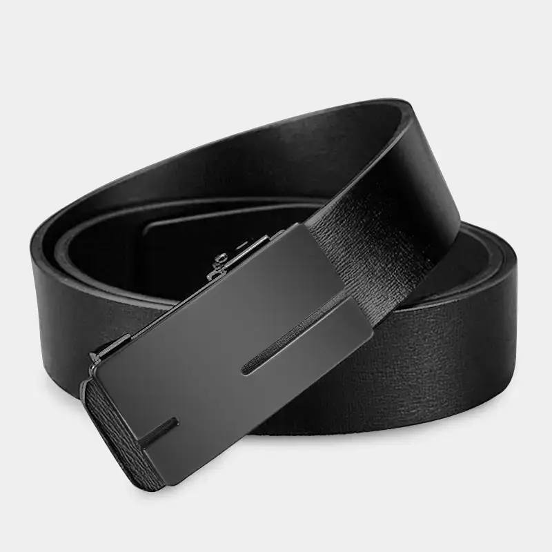 Men's Black Automatic Belt with Buckle - Image 4