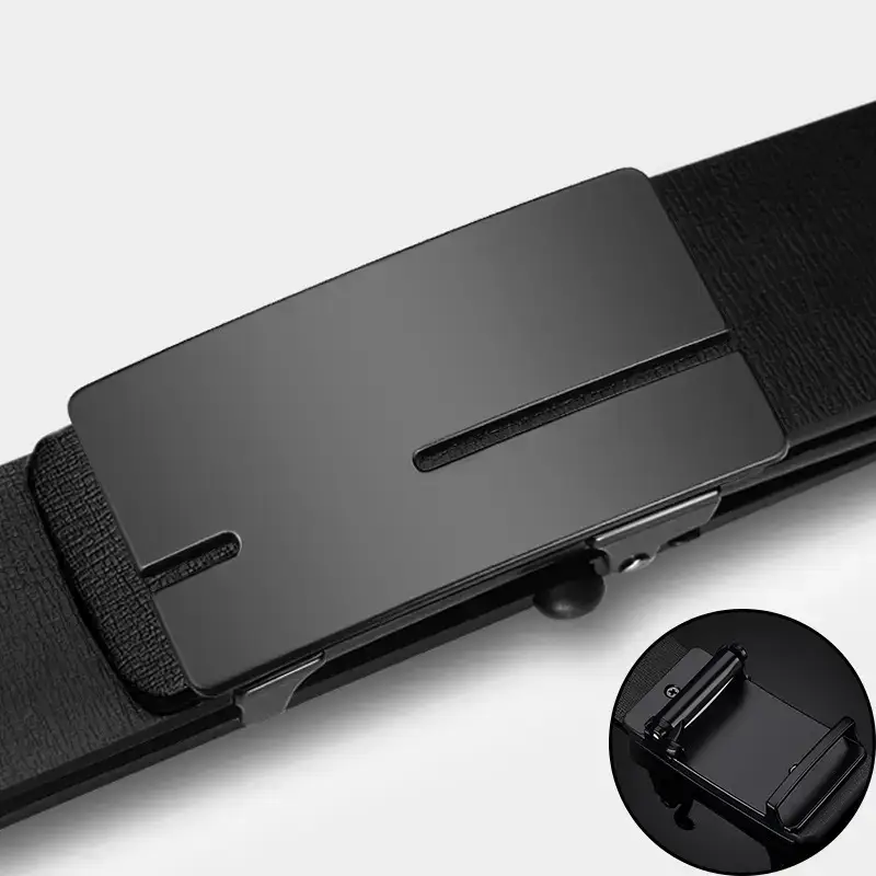 Men's Black Automatic Belt with Buckle - Image 5