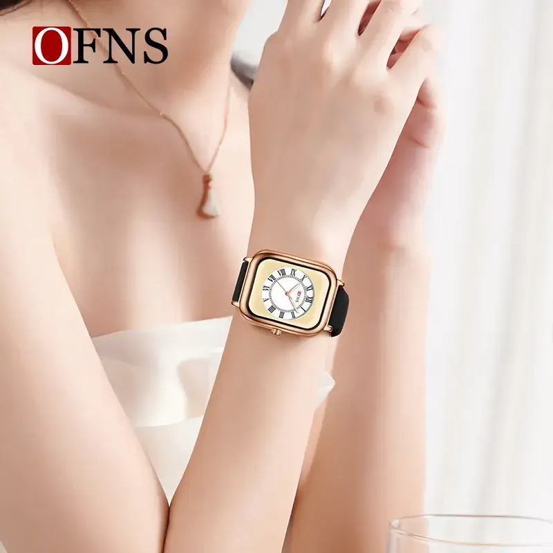 Women's Quartz Watch with Rose Gold Case & Black Strap - Image 13
