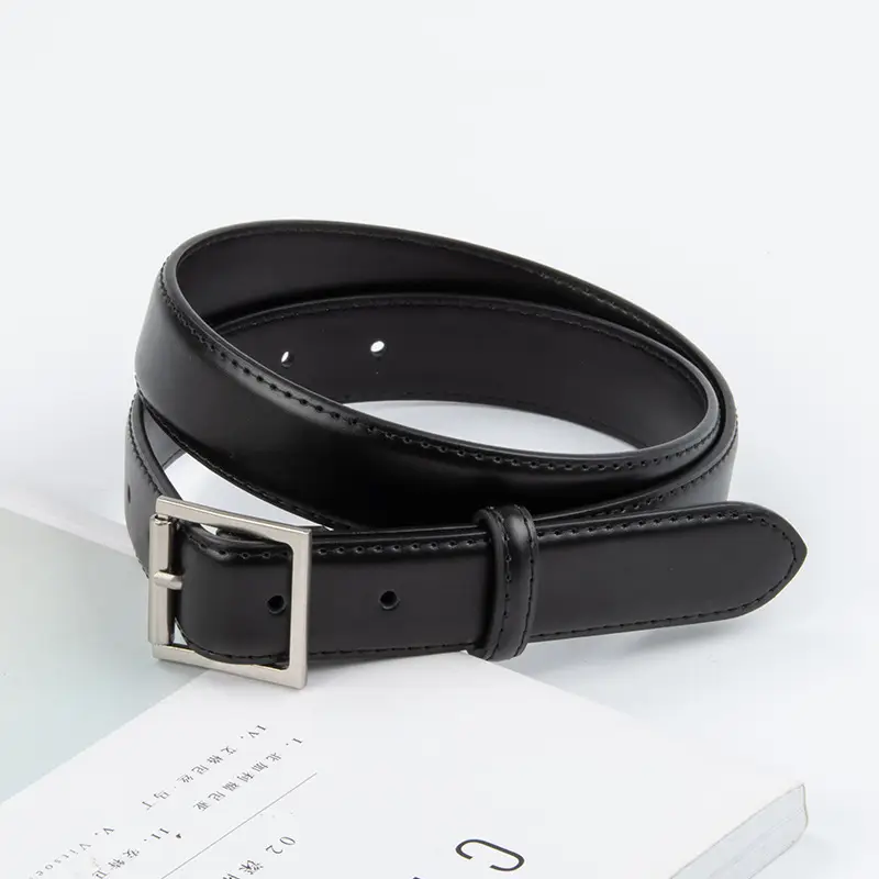 Square Buckle Genuine Leather Belt for Women 2.8" - Image 18