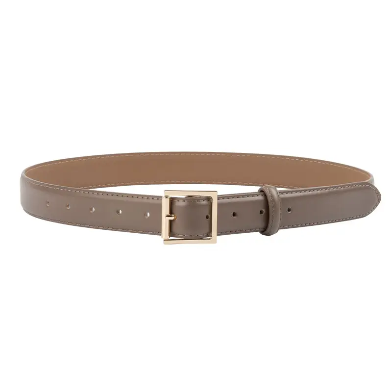 Square Buckle Genuine Leather Belt for Women 2.8" - Image 20