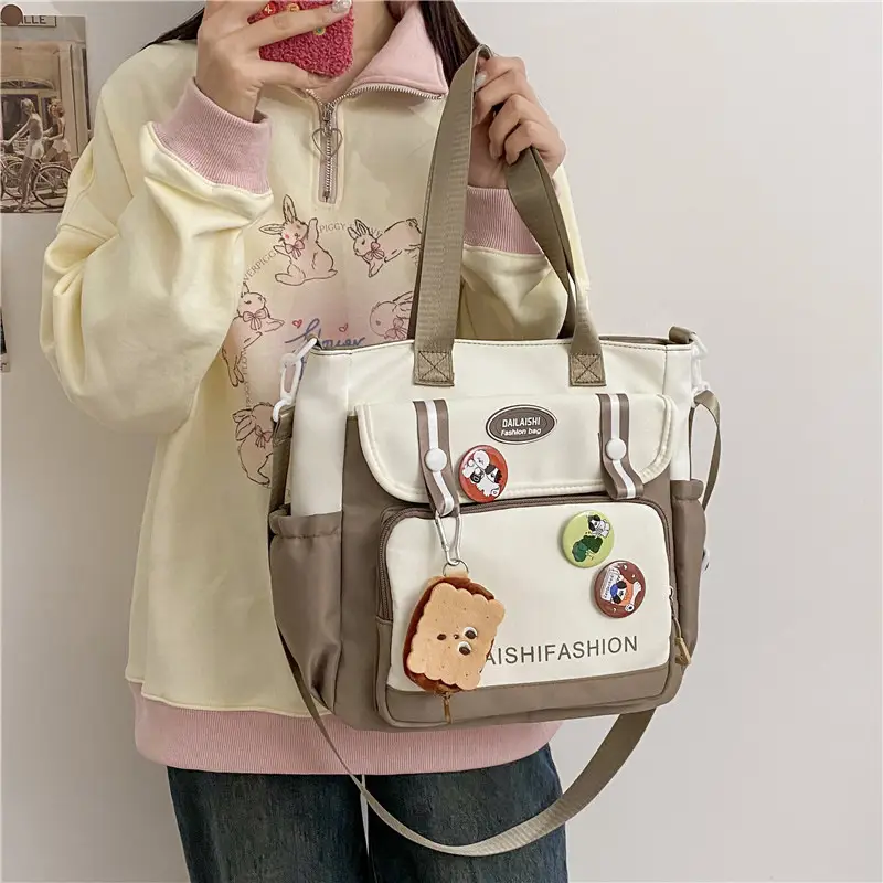 2024 Korean Style Contrast Color Shoulder Bag - Image 9