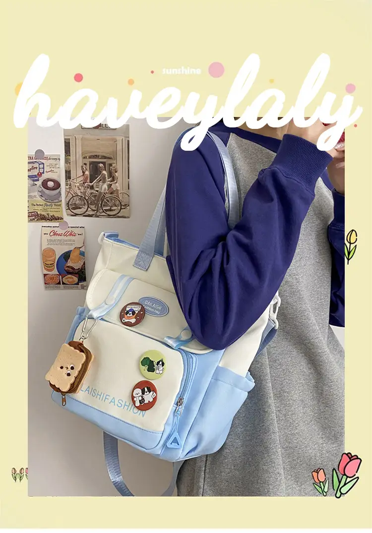 2024 Korean Style Contrast Color Shoulder Bag — feature 1