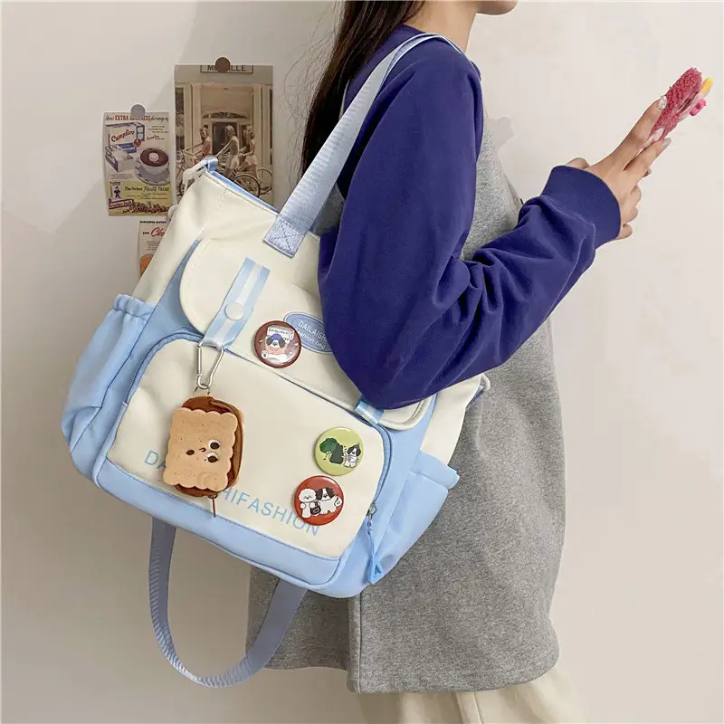 2024 Korean Style Contrast Color Shoulder Bag - Image 2