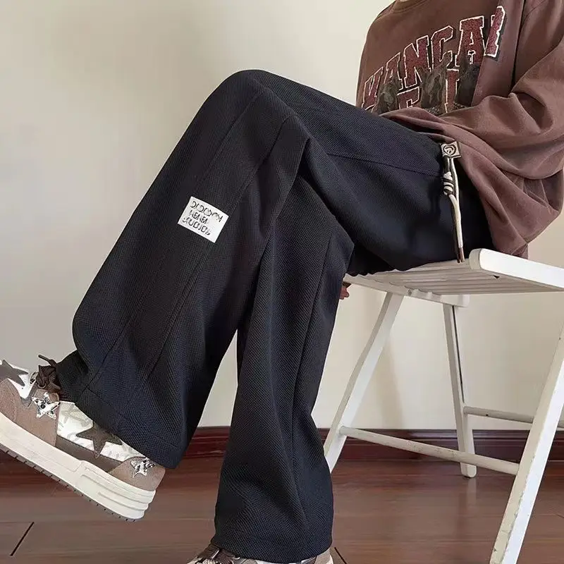 Men's Thin Casual Trousers American Loose Wide Leg Straight - Image 4