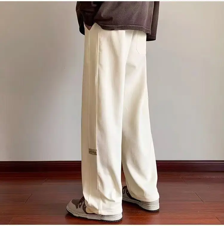 Men's Thin Casual Trousers American Loose Wide Leg Straight — feature 6
