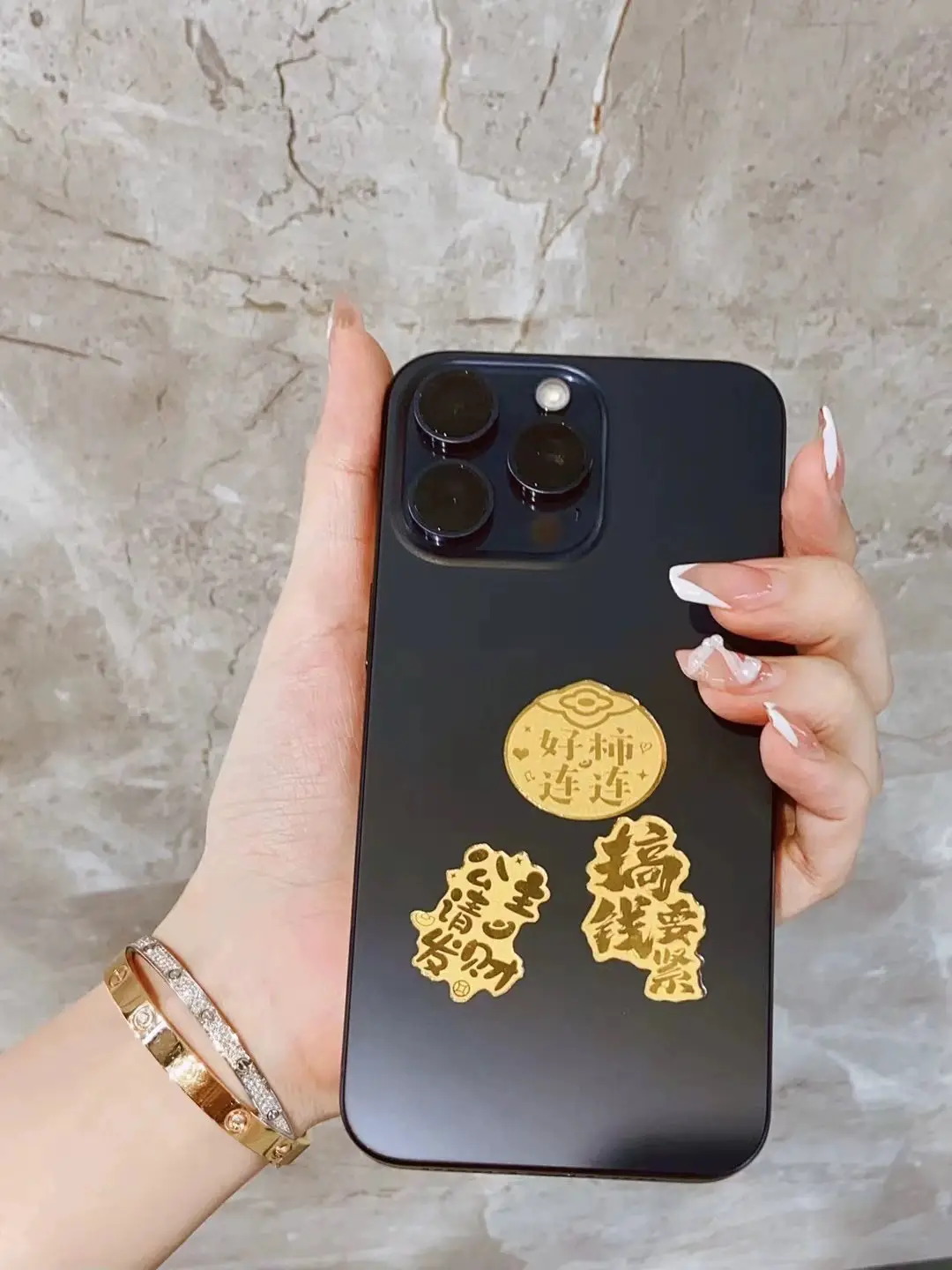 999 Gold Mobile Phone Stickers Pure Gold Princess Please Get Rich — feature 6