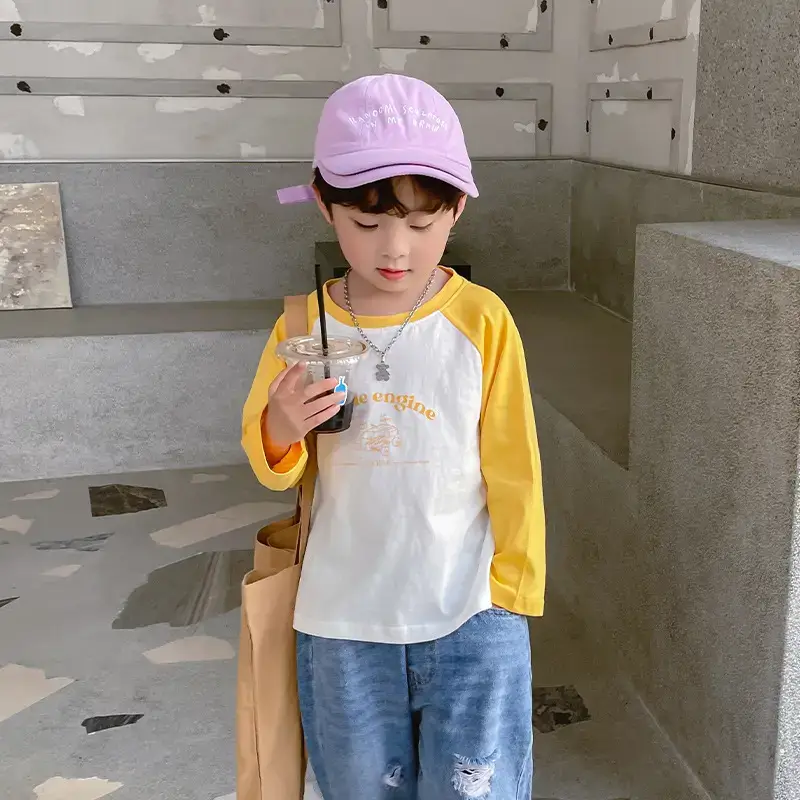 Boys Pure Cotton Color Block T-Shirt Spring Collection