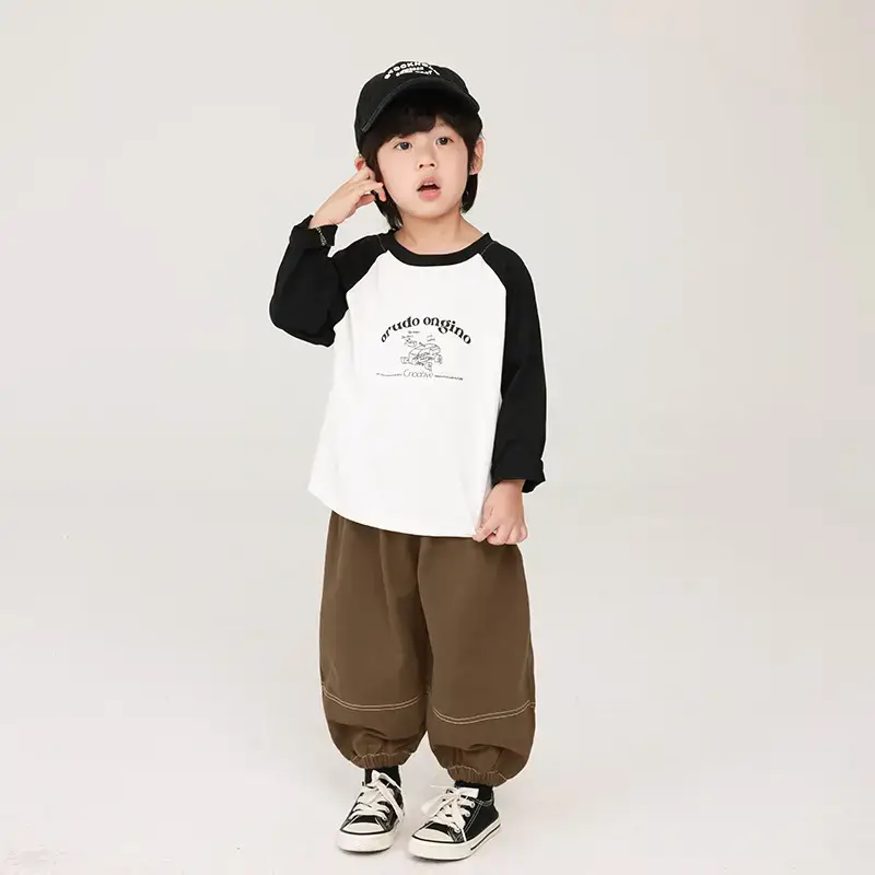 Boys Pure Cotton Color Block T-Shirt Spring Collection