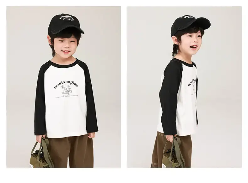 Boys Pure Cotton Color Block T-Shirt Spring Collection — feature 10