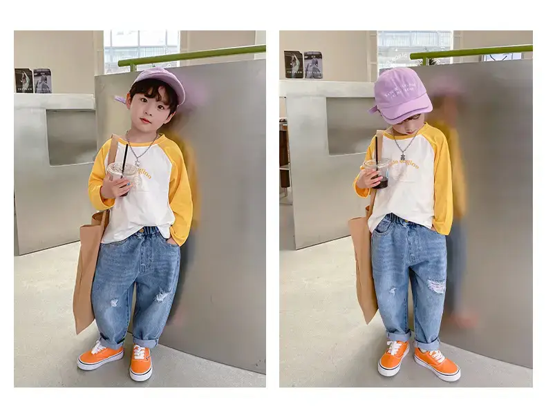 Boys Pure Cotton Color Block T-Shirt Spring Collection — feature 16