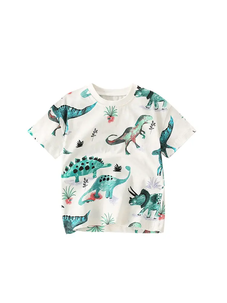 Malwee Boys Summer Printed T-Shirt White Blue Black - Image 7