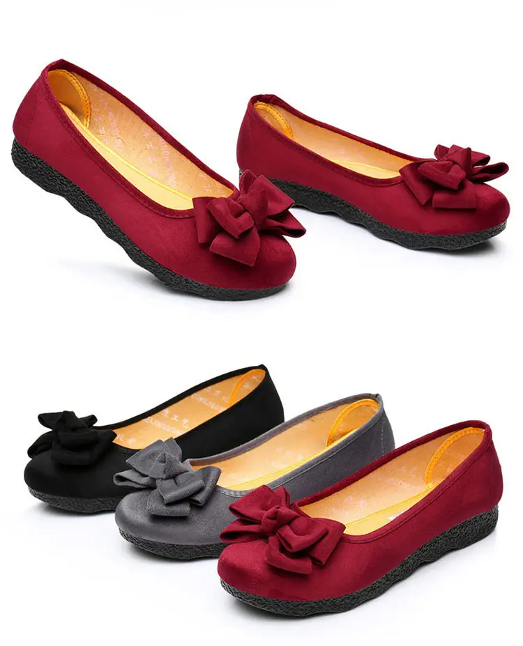 Old Beijing Cloth Shoes Women's Polyurethane Black Work Shoes Flat Bottom Lazy One-Step Pea Shoes Lightweight and Comfortable for Foot Care — feature 18