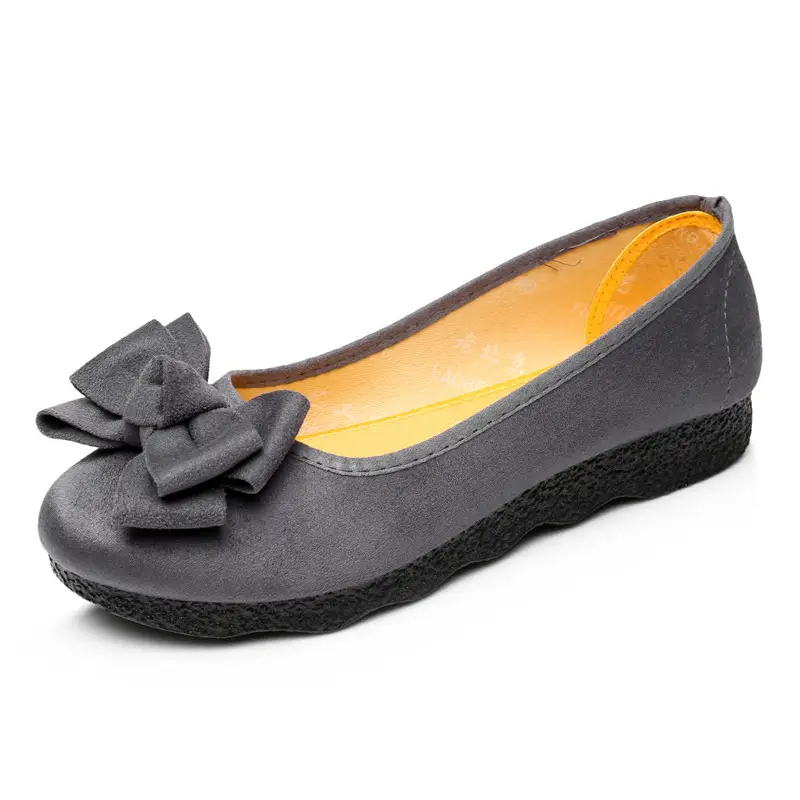 Old Beijing Cloth Shoes Women's Polyurethane Black Work Shoes Flat Bottom Lazy One-Step Pea Shoes Lightweight and Comfortable for Foot Care - Image 3