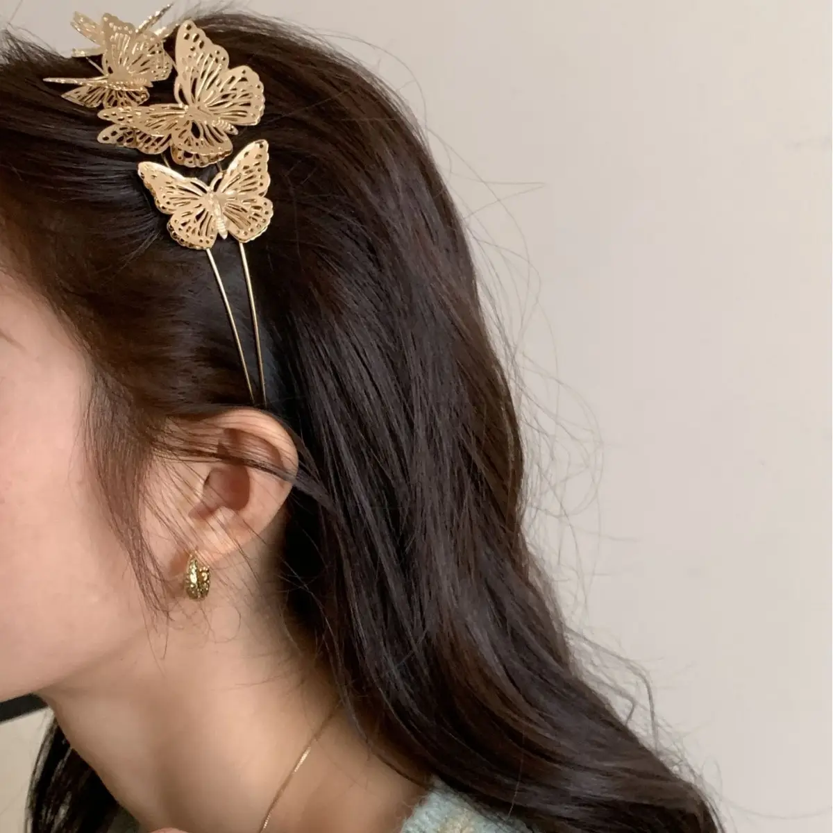 Silver Gold Butterfly Headband for Women 2023 - Image 4