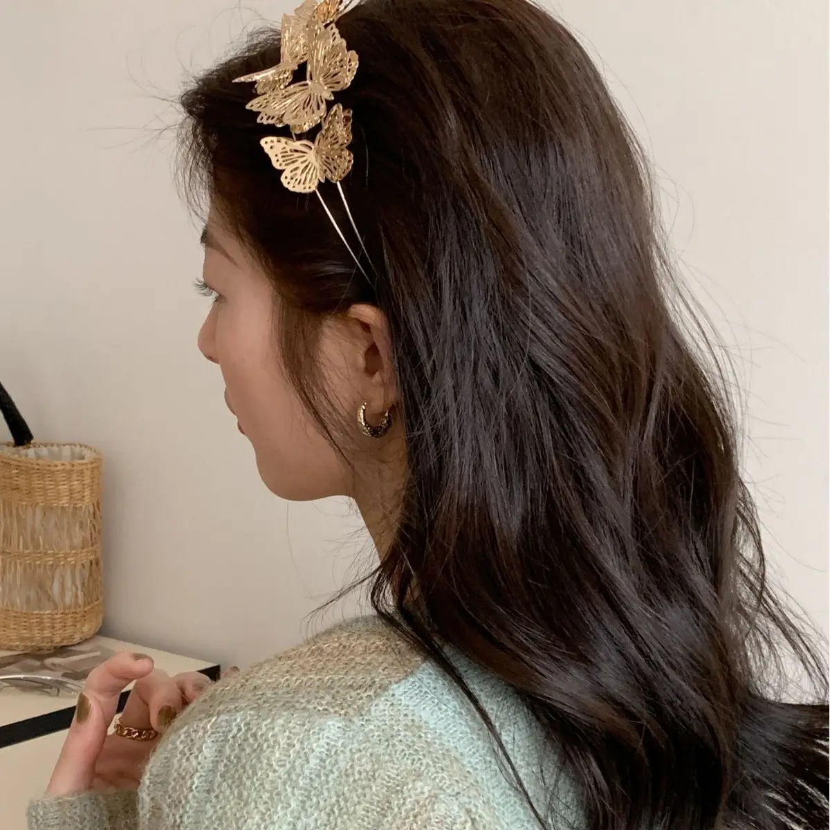 Silver Gold Butterfly Headband for Women 2023 - Image 5