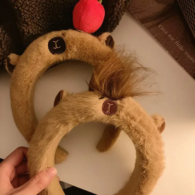 Cute Plush Dolphin Hairpin Headband with Apple Design - Image 7