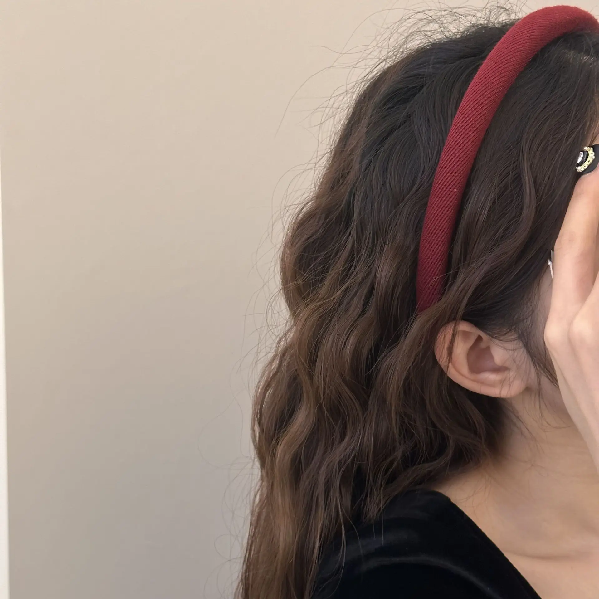 New Year Red Plaid Skull Top Headband Hair Accessories - Image 7