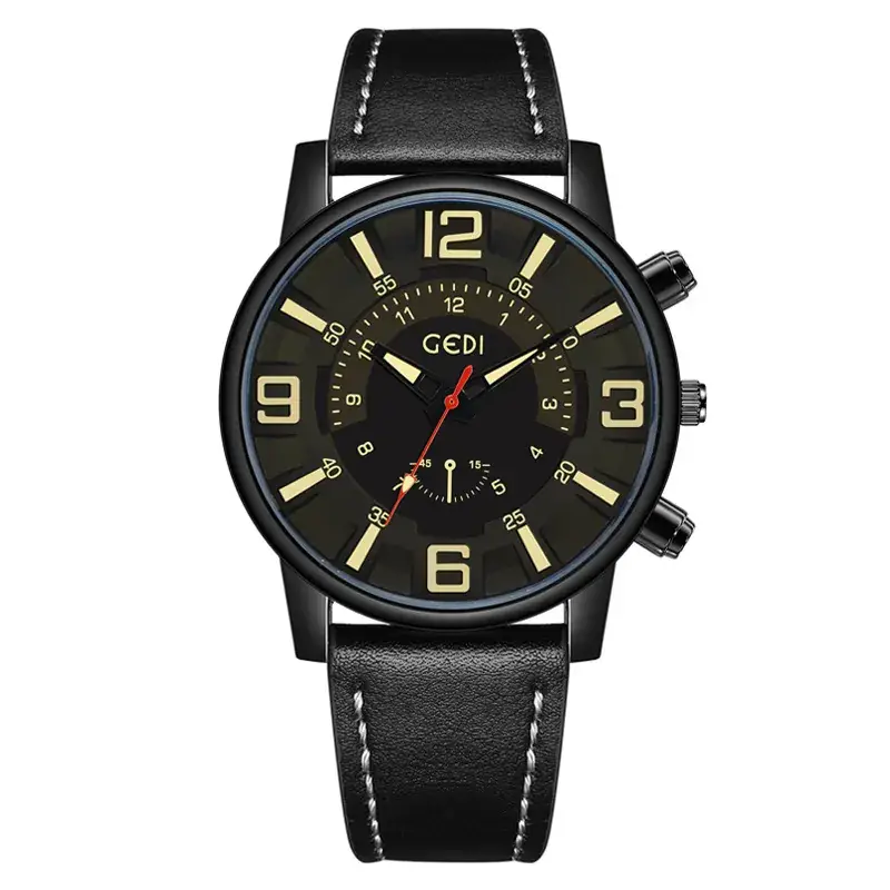 Goldie Business Men's Waterproof Quartz Watch with Cross-border Belt - Image 2