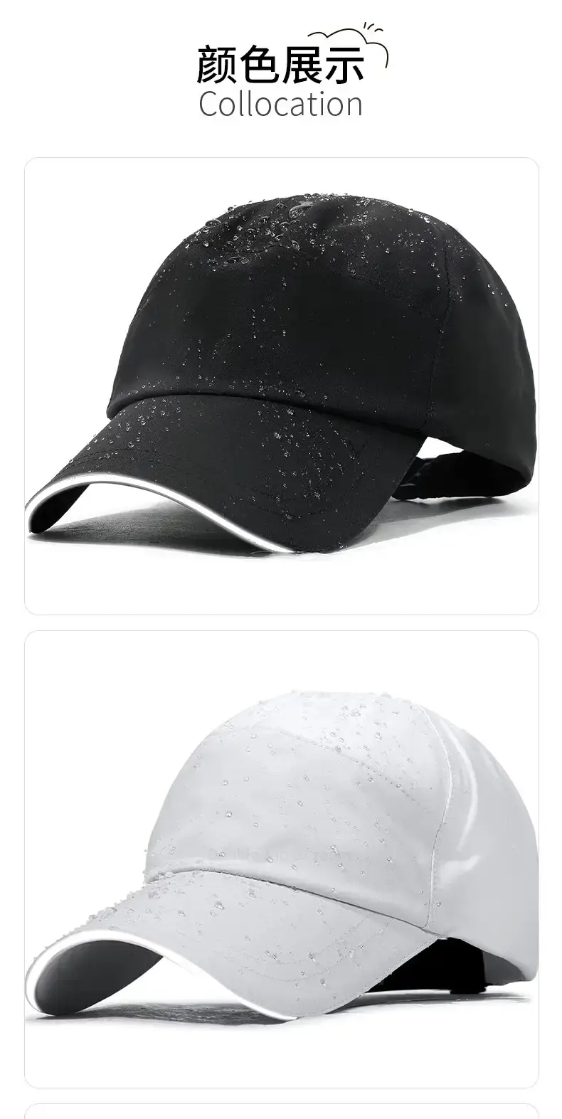 Blue Waterproof Baseball Cap for Outdoor Sports — feature 8