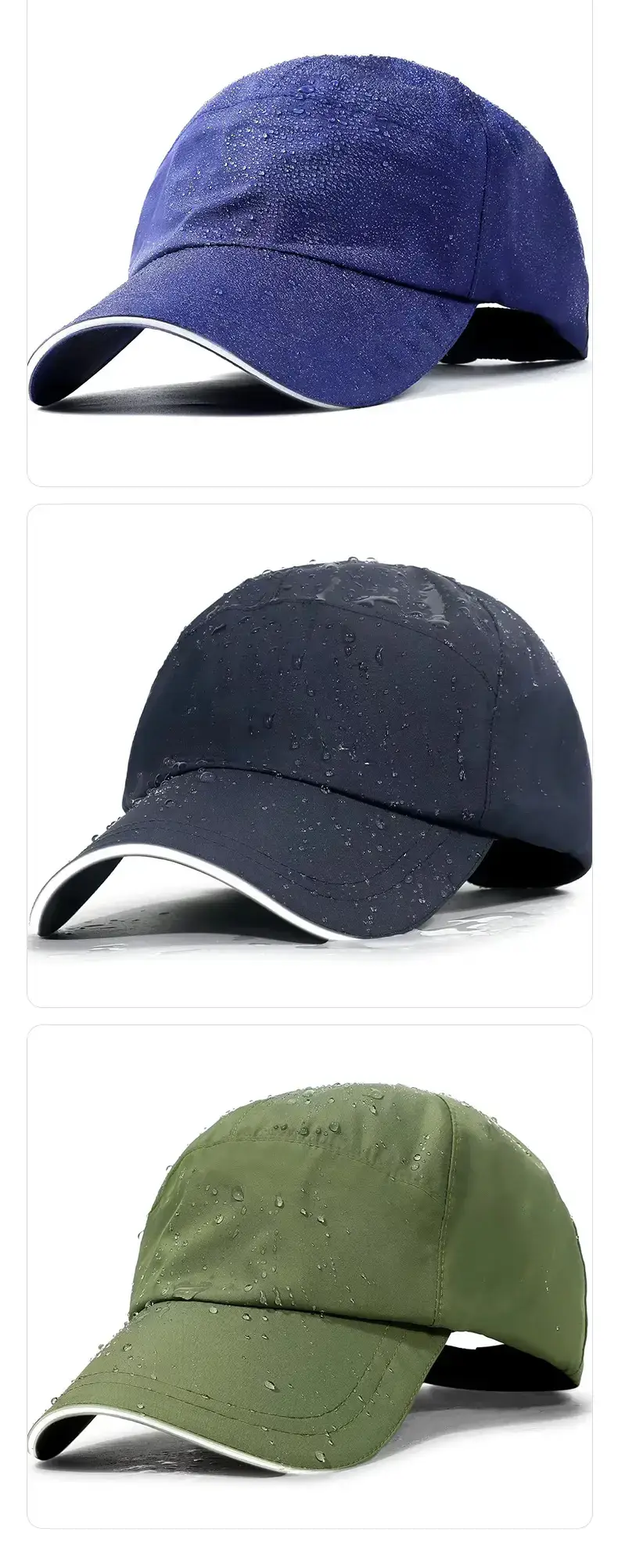 Blue Waterproof Baseball Cap for Outdoor Sports — feature 9
