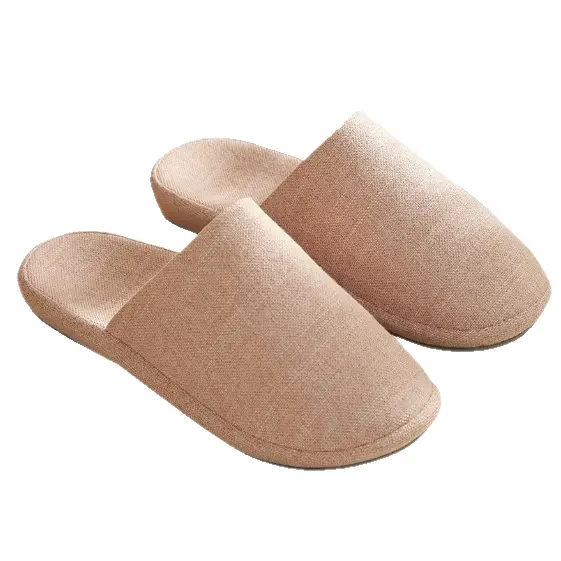 Autumn New Cotton and Linen Home Slippers, Arch Design, Indoor Thickeneded Non-Slip Toe-Toe Wedge-Heeled Home Shoes, Comfortable - Image 9