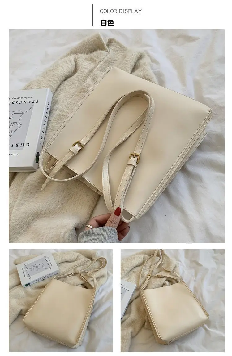 Women's White Retro Shoulder Bag 2023 Summer — feature 8