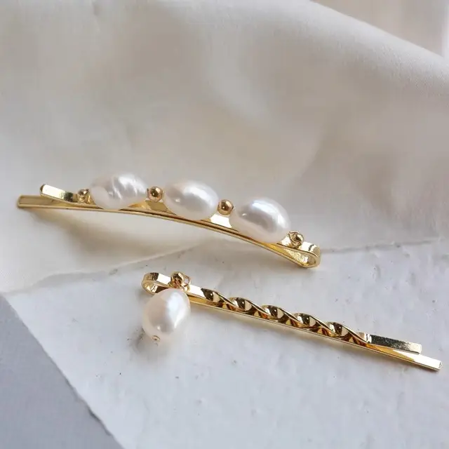 Natural Pearl Hair Clips for Women's South Korea