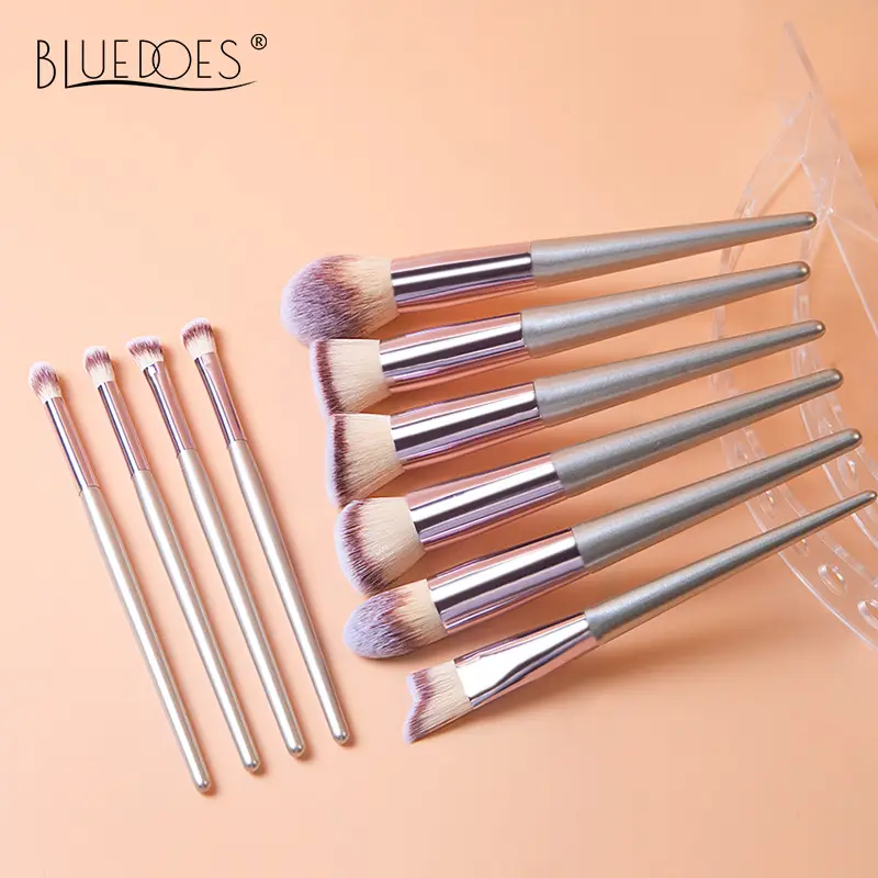 18-Piece Pink Rose Gold Makeup Brushes Set - Image 12