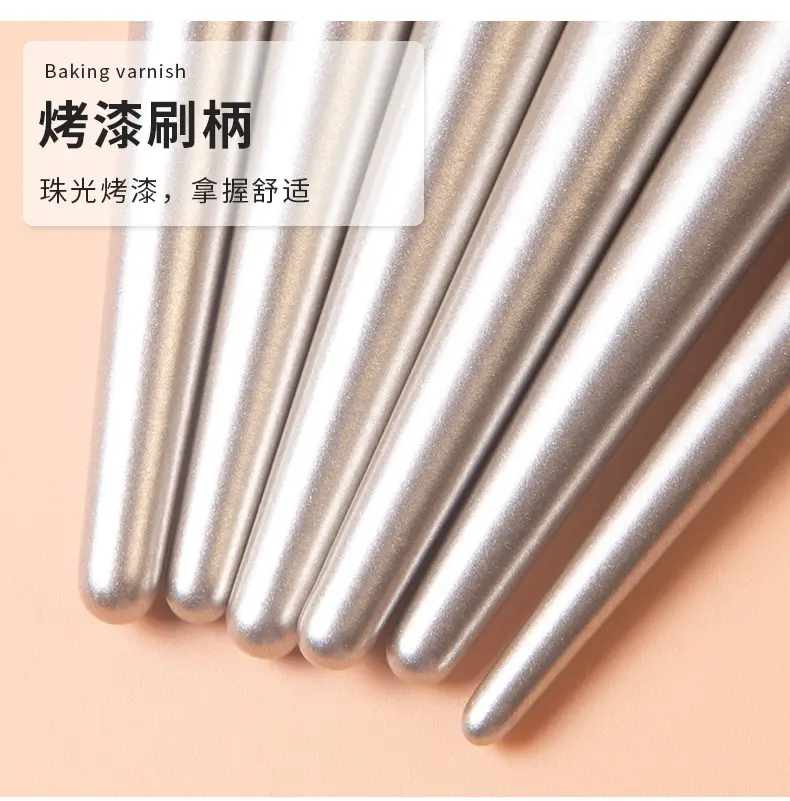 18-Piece Pink Rose Gold Makeup Brushes Set β feature 5