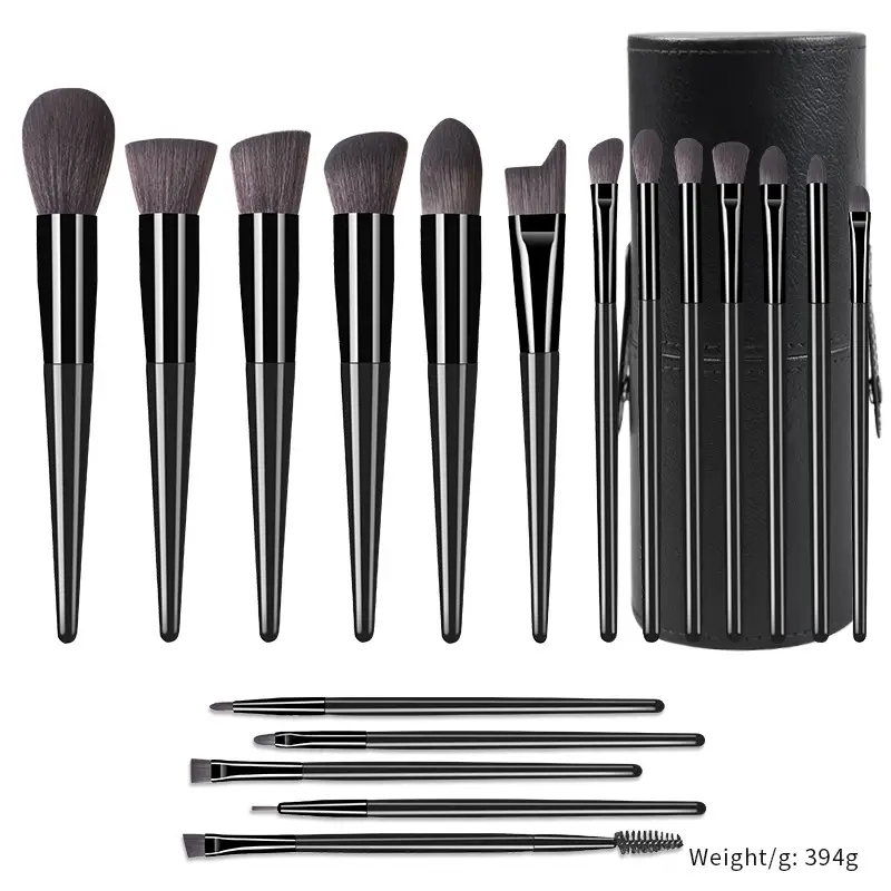 18-Piece Pink Rose Gold Makeup Brushes Set - Image 8