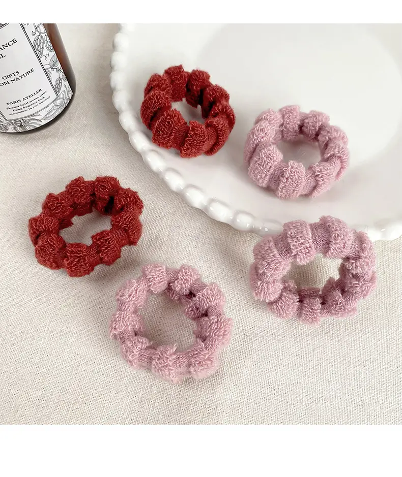 Women's Hair Rope with 6 Pcs Pink & Red Ponytails — feature 11
