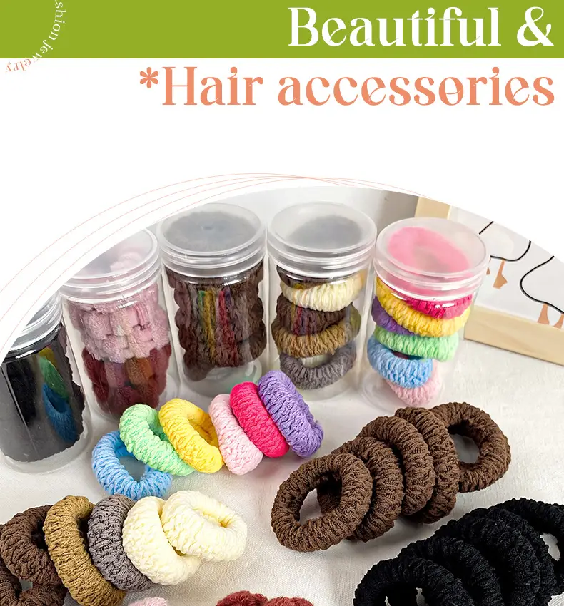 Women's Hair Rope with 6 Pcs Pink & Red Ponytails — feature 3