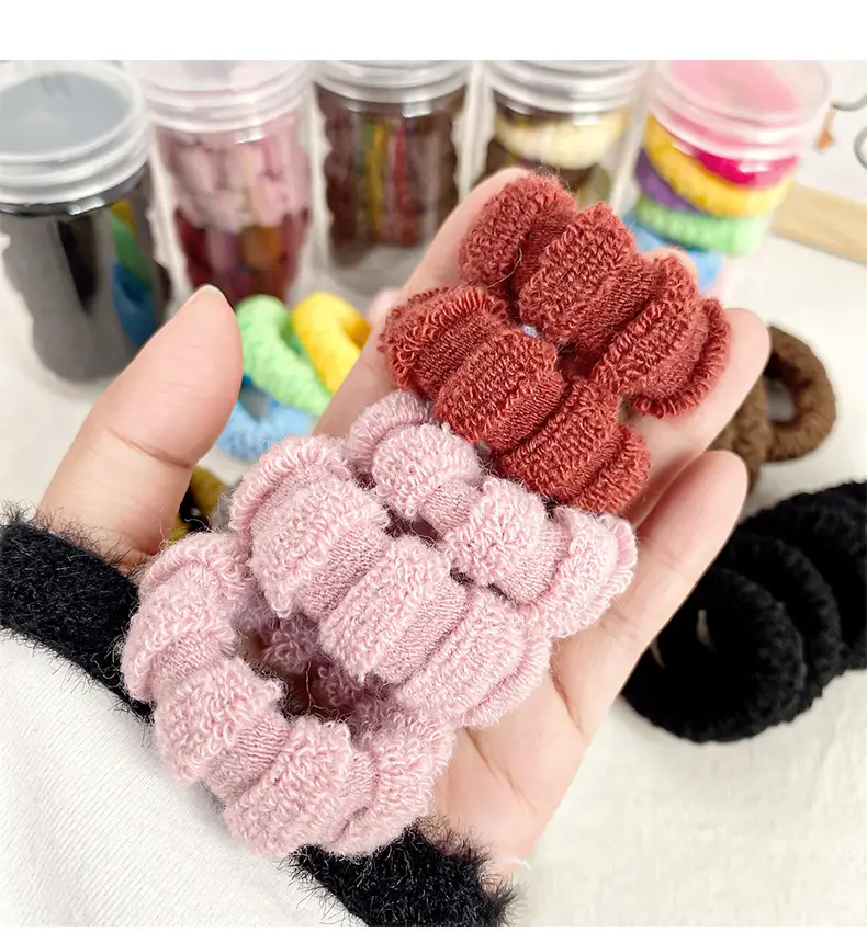 Women's Hair Rope with 6 Pcs Pink & Red Ponytails — feature 7