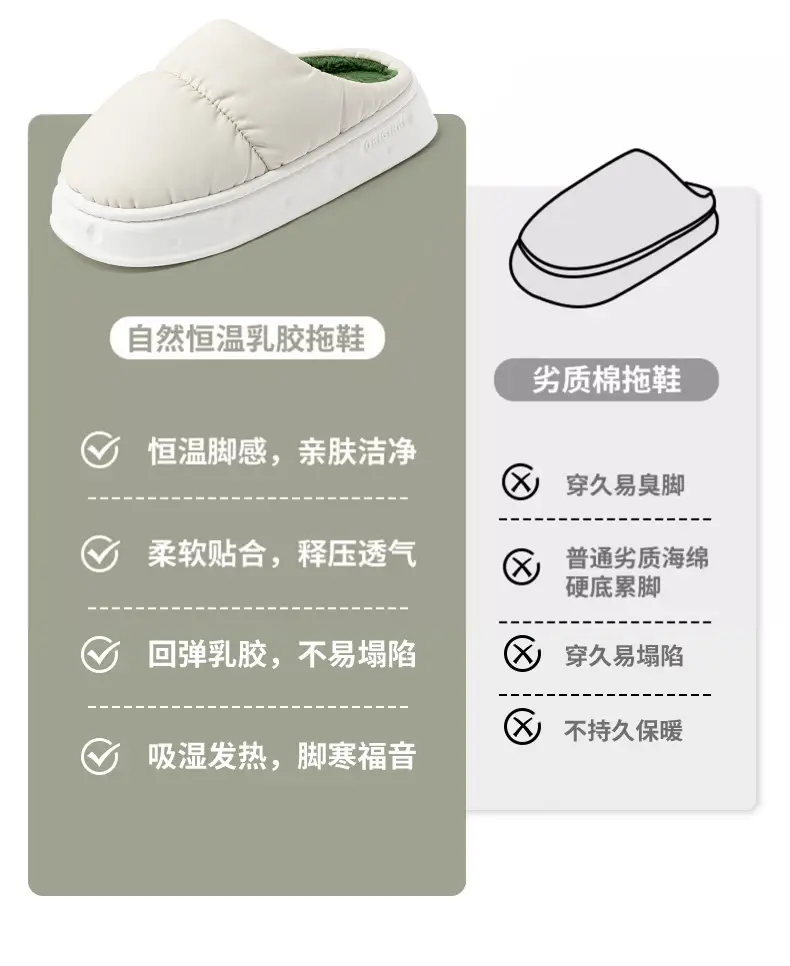 Waterproof Cotton Slippers for Men, Autumn and Winter, Non-Slip, Warm, Indoor and Outdoor Wear, Cotton Slippers for Women, Winter 2026 New Style — feature 8