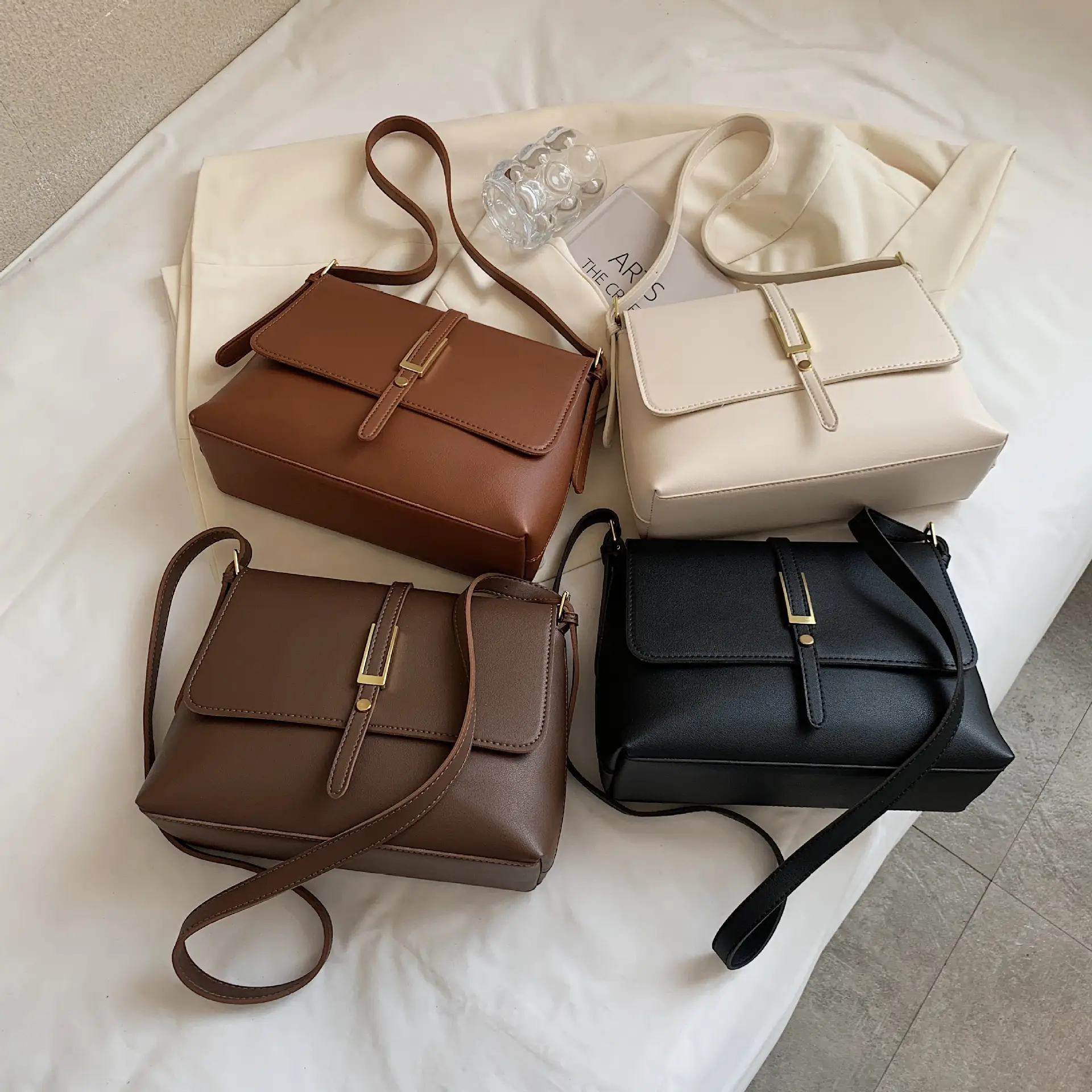 Women Retro Brown Shoulder Bag 2023 New - Image 2