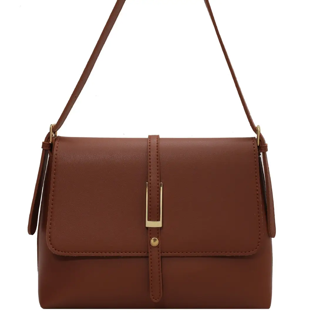 Women Retro Brown Shoulder Bag 2023 New - Image 5