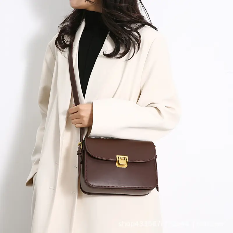 White Women's Western Style Lock Shoulder Bag 2023 - Image 8