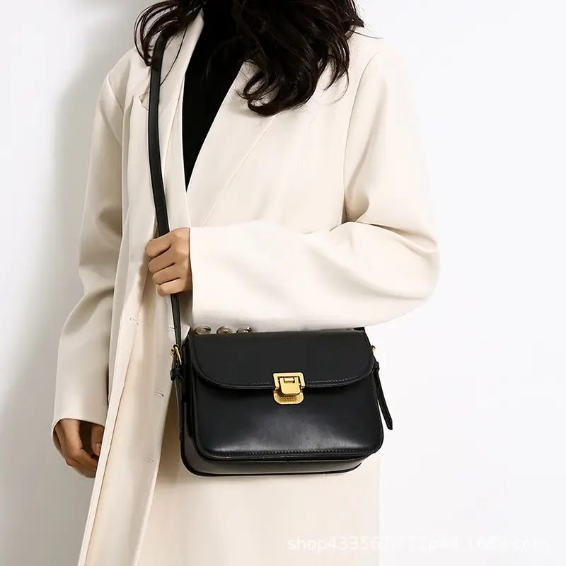 White Women's Western Style Lock Shoulder Bag 2023 - Image 9