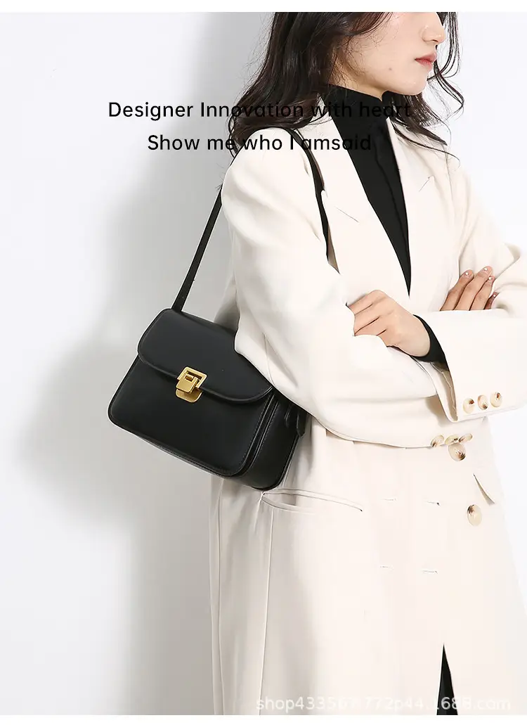 White Women's Western Style Lock Shoulder Bag 2023 β feature 19