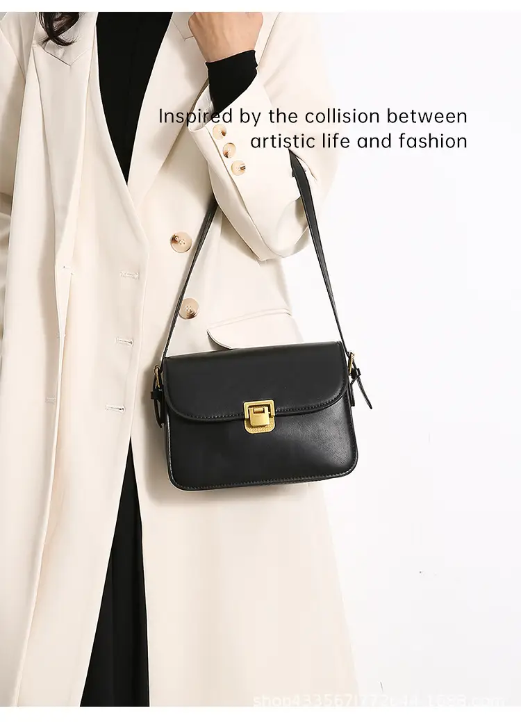 White Women's Western Style Lock Shoulder Bag 2023 β feature 20