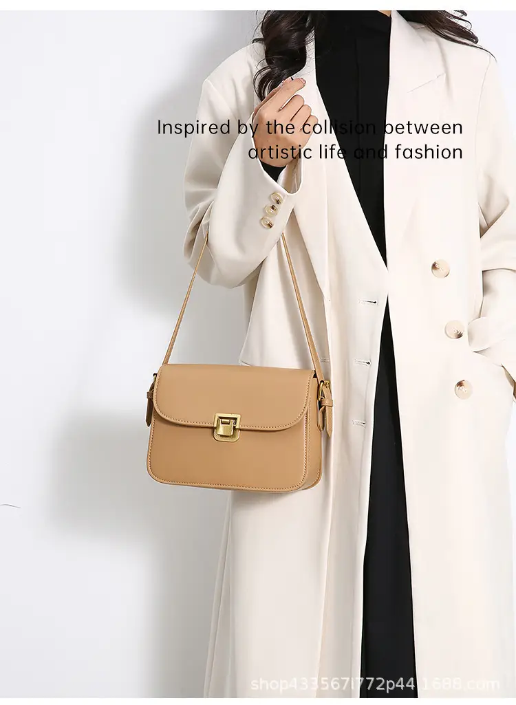 White Women's Western Style Lock Shoulder Bag 2023 β feature 26