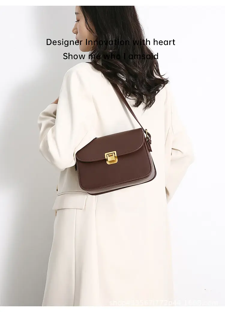 White Women's Western Style Lock Shoulder Bag 2023 β feature 27