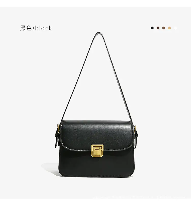 White Women's Western Style Lock Shoulder Bag 2023 β feature 30