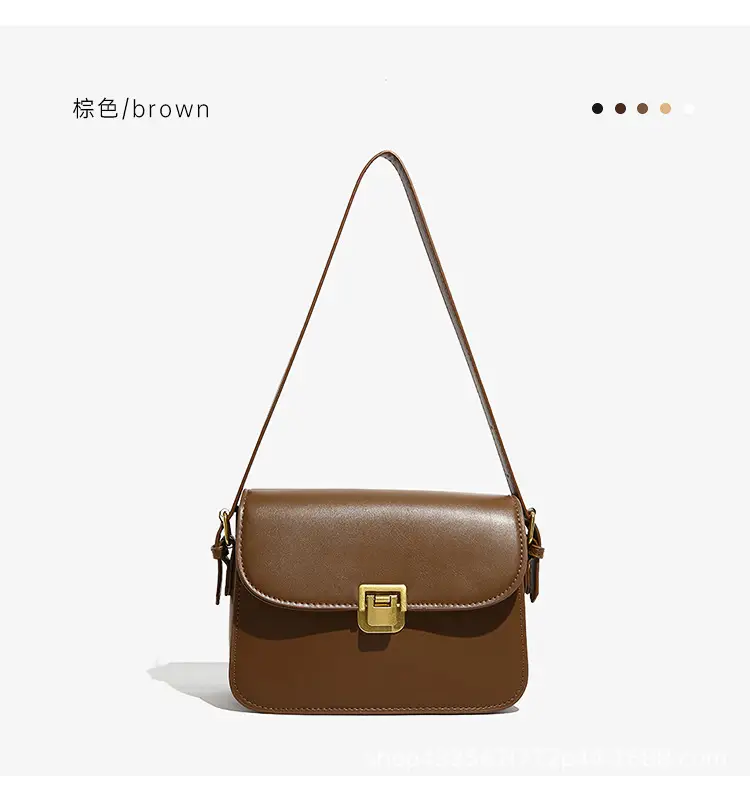White Women's Western Style Lock Shoulder Bag 2023 β feature 31