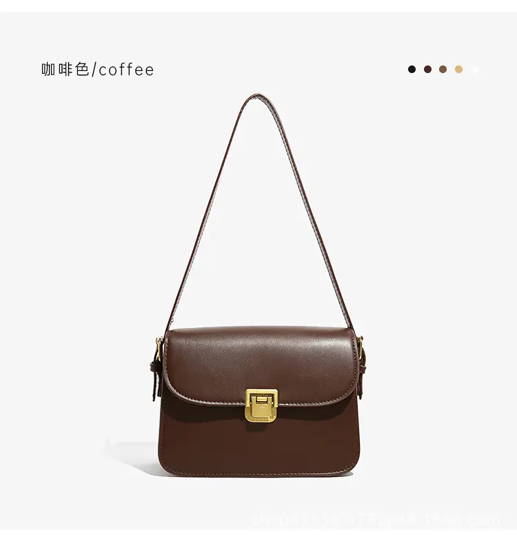 White Women's Western Style Lock Shoulder Bag 2023 β feature 32