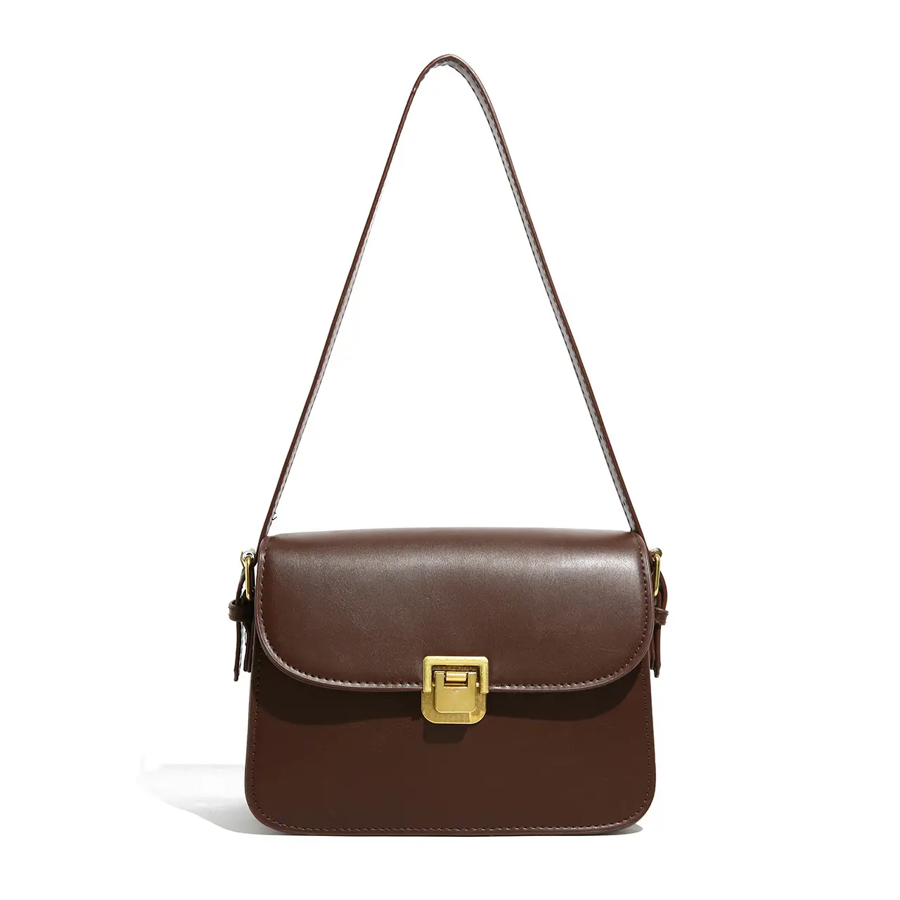 White Women's Western Style Lock Shoulder Bag 2023 - Image 2