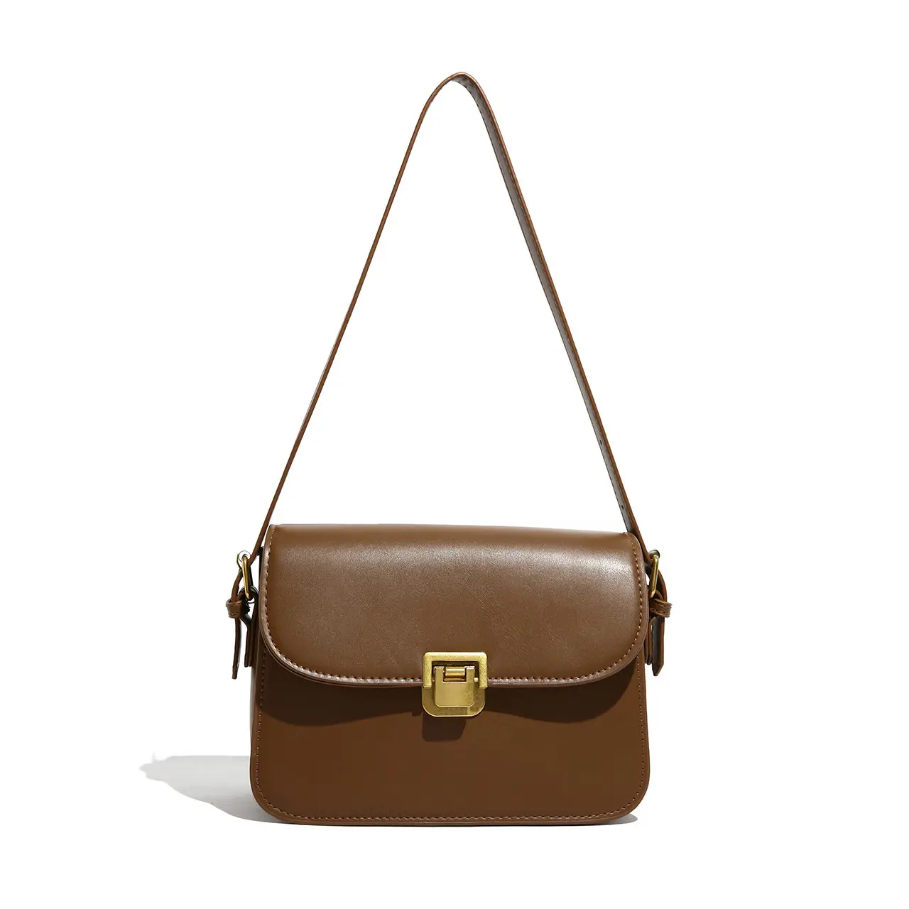 White Women's Western Style Lock Shoulder Bag 2023 - Image 3