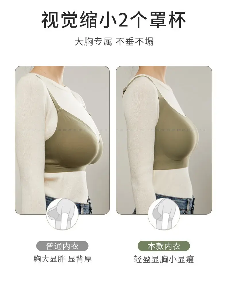 Women's Seamless Anti-Sagging Bra Pink CF Cup — feature 12